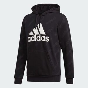 New Adidas Men's Classic Pullover Graphic Hoodie